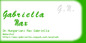 gabriella max business card